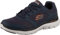 Skechers Flex Advantage 4.0, Zapatillas Hombre, Navy Leather Mesh PU Trim, 48.5 EU