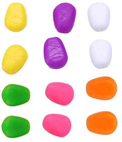 60Pcs Angelköder Weiche Topwater Köder Karpfen Fischmais 6 Farben Floating Artificial Up Baits(mischen （Gelb, Lila, Weiß, Grün, Pink, Orange）) Fishinghook