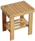 Holz Wasserfest Duschbank Badezimmer Hocker Bank for Senioren Erwachsene Badezimmerhocker Dusche Badhocker Bad Stuhl Rutschfest Duschsitz Badewanne Badehocker Spa Eintrittsbank, 31 × 23 × 33 cm