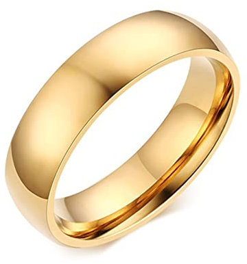 Edelstahl Knöchel Ringe, 6MM Poliert Schlicht Band Stapelbare Ringe Ehering für Damen Herren 70 (22.3)