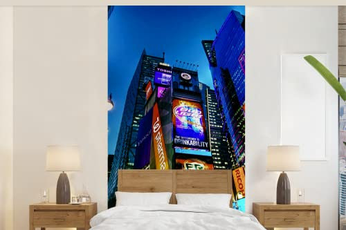 Selbstklebend Tapete Wandpapier Wandaufkleber Fototapete Tapeten Wanddeko 120x240 cm New York - Nacht - USA