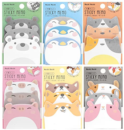 270 Stück Haftnotizen, Cute Stationary Selbstklebend Sticky Notes Set, Lustige Haftnotizen Kawaii Notizzettel Klebezettel für Schule, Büro