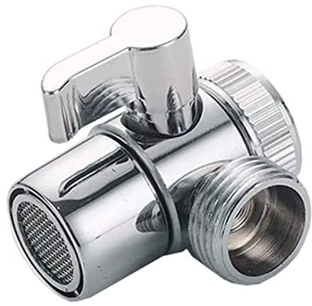 Composant de soupape de douche à 3 voies, adaptateur de pommeau de douche pour le bras de douche monté pour évier robinet séparateur de douche vanne pour la cuisine de douche (alliage de zinc)