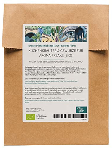 Nuestras plantas favoritas: Hierbas de cocina y especias para locos por el sabor (ecológicas) - juego de semillas con 6 variedades exóticas del maravilloso mundo de las hierbas - ¡Adictivo!