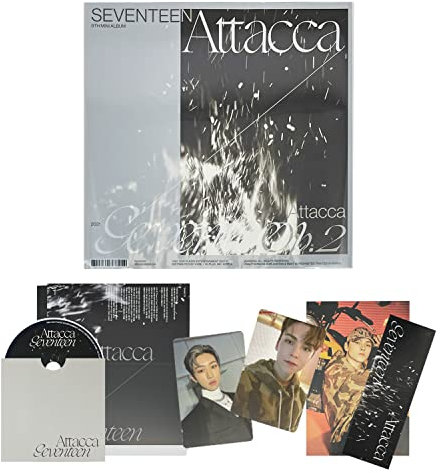 SEVENTEEN - 9th Mini Album [Attacca] (Op.2) Photo Book + Lyric Case + CD-R + Photo Postcard + Folding Card + Photo Card + 2 Pin Button Badges + 4 Extra Photocards