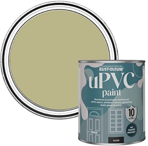 Rust-Oleum Green uPVC Door and Window Paint In Gloss Finish - Sage Green 750ml