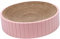 Gralara Round Cat Scratcher Bed - Cardboard Circular Scratching Post, Board, and Bowl - Corrugated Scratch Pad for Grinding Claws, Sleeping, Napping - Pink