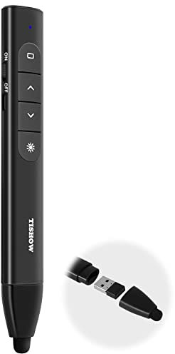 TISHOW Presentation Clickers,2.4GHz Hyperlink Clicker for Powerpoint,Rechargeable PowerPoint Clicker with Screen Touch Writing Function for Teaching Presentations, Conferences etc
