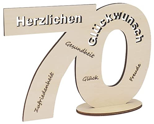 GoldRock Geschenk zum 70 Geburtstag Mann Frau, Geldgeschenke Verpackung 70. Geburtstag Frau,Geldgeschenke Geburtstag Holz,Geschenke zum 70. Geburtstag Mann,70 Geburtstag Deko,Schild Gästebuch Jubiläum
