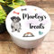 Fingerprint Designs Round Personalised Lhasa Apso Dog Biscuit Treat Tin