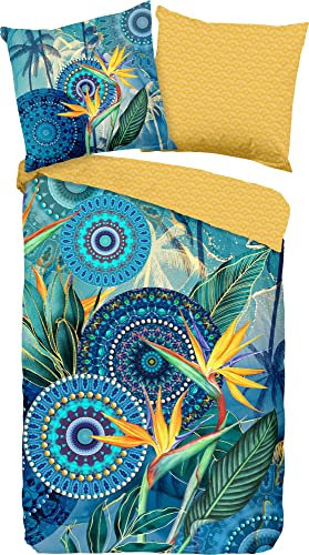 HIP Wendebettwäsche Novia Satin bunt Größe 135x200 cm (80x80 cm)