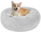 Hundebett Hundekissen Flauschig Rund aus Plüsch - Donut Kuscheliges Katzenbett Hundekorb Waschbar S/M/L/XL/XXL für Kleine, Mittelgroße und Große Hunde, Katzen und Andere Haustiere (L-60cm, Hellgrau)