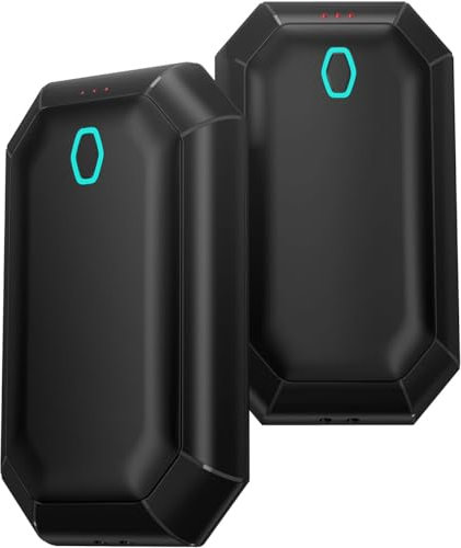ITSHINY 2 Pack Rechargeable Electric Pocket Hand Warmer - Portable Heated Warmer for Outdoors, Raynauds, Camping, Hiking - Black