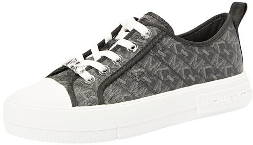 Michael Kors Damen Evy LACE UP Sneaker, Schwarz, 41 EU