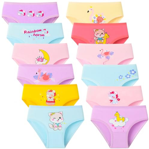 Charmi Culotte Shorty Slip Coton Fille Lot de 12 Cochon Ours Hamster 4-6 Ans (Taille du Fabricant M)