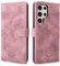 CXTCASE Custodia Cover per Samsung Galaxy S23 Ultra, Premium Pelle PU Portafoglio Flip Libro Case Custodia con Slot Scheda und Funzione Supporto per Samsung Galaxy S23 Ultra, Rosa