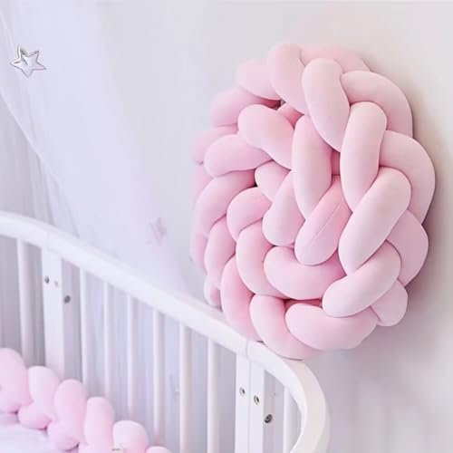 Mineliste Seitenschläferkissen Bettschlange Body Pillow Baumwolle - Kopfkissen lang Bettrolle Schlafkissen Nackenrolle Kissen, Rosa, 400cm