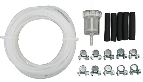 Kraftstoffleitung, Kraftstoff-Riser Für Standheizung, 5 M, Kraftstoffleitung Für Auto-Luft-Standheizung, Schlauchschellen-Set Mit Kraftstofffilter-Ersatz Für Webasto-Heizung