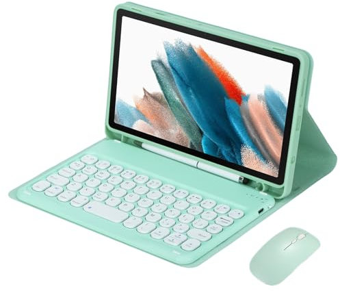 MG REAL Étui Clavier pour Samsung Galaxy Tab S8 Ultra 14.6'' 2022 (SM-X900/X906), Clavier sans Fil Détachable Magnétique, Porte-Crayon Intégré, Angles de Vue Multiples,Vert
