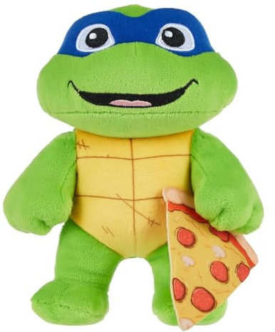 Mattel Tartaruga Ninja 20 cm – Turtle Tot Leonardo, giocattolo morbido d'azione dai 3 anni in su