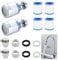 2 Pièces Filtre a Eau Robinet, Filtre Robinet Anti Calcaire, Purification Avancée de l'Eau du Robinet, Élimine le Chlore, les Métaux Lourds, Installation Facile et Rapide, Design Transparent