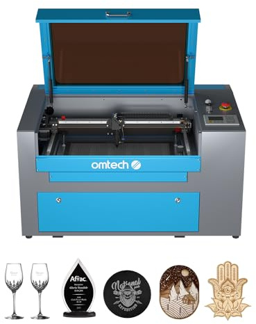 OMTech 50W CO2 Laser Engraving Machine, 300 x 500mm Work Bed Laser Engraver Cutter, LCD Digital Control, USB Port, Air Pump, Red Dot Pointer for DIY Home Office