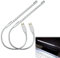 LANAFAY 2pcs Luce Lettura USB, Luce Bianca, Lampada LED USB per Tastiera Computer con 10 LED Sfere Lampada, Collo D'Oca Flessibile, Lampada USB per PC Portatile Argento