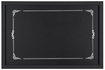 Bi-Joy Schwarze Tafel mit dekorativer Kreide, 60 x 40 cm, schwarzer Rahmen