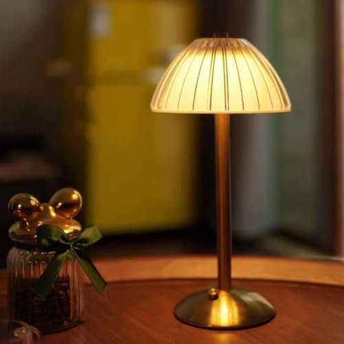 Asslye Lampada da tavolo a batteria a LED in cristallo, lampada da tavolo senza fili, dimmerabile, 3 colori, lampada da tavolo touch, lampada da comodino USB ricaricabile per camera da letto,