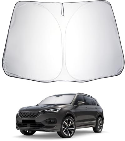 LUWU Kompatibel mit Skoda Karoq Kodiaq 2017-2022 2023 Windschutzscheibe Sonnenschutz Faltbare Sonnenblende für Auto Blockiert UV-Strahlen