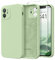 SuydanBox Magnetic for iPhone 12 Case, Compatible with MagSafe, [Full Camera Protection][Screen Protector] Silicone Shockproof Protective Phone Case for iPhone 12 6.1, Matcha