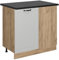 Vicco Meuble d'angle R-Line, Blanc Campagne, 86cm, PT Anthracite