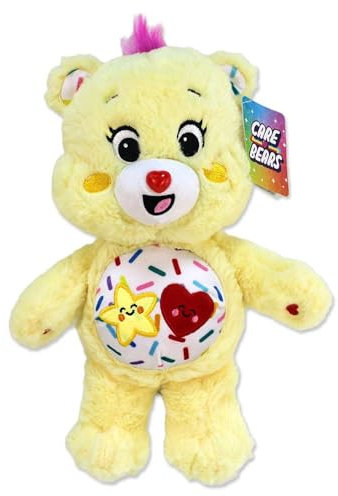 BEMIRO Glücksbärchi Kuscheltier – 30 cm, gestickte Augen, kuschelig weich, Original Lizenzartikel (Gelb)