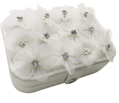 Schmuckkästchen Schmuckschatullen Mini-Schmucktruhe aus Kunstleder, vielseitige Aufbewahrungsbox im Prinzessinnen-Stil für Ringe, Armbänder, Ohrringe und Halsketten, Schmuckschatulle für Damen