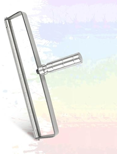 OSPSHPG Rod Wire Bar Wet Film Applicator, Stainless Steel Applicator with Hand Shank, Coater Film Width 200mm, Coating Thickness 8/10/12/15/20/25um, for Varnishes Glue Paint Ink