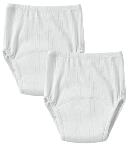 Serecofo Lot de 2 Culottes Slips d'apprentissage Lavables pour Bébé Nouveaux Nés en Coton pour Enfant de 6 Mois à 24 Mois