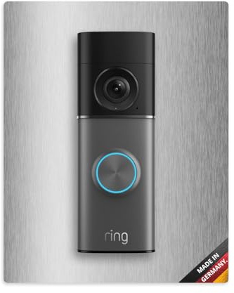 iSecur Stainless steel bezel ring wired doorbell Pro 3 Gen 2025 140 x 175 | Stainless Steel Bell Sign for Ring Wired Doorbell Pro 3 Gen 2025, Concealed Drill Holes, Weatherproof Robust, Elegant, Clean