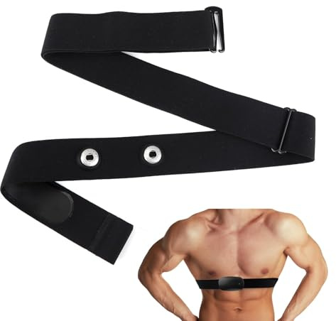 Heart Rate Monitor Chest Strap Compatible with Garmin Polar H10 H9 H7 Black | 75-105cm Adjustable Sensor Chest Straps Replacement, Soft Heart Monitor Belt for Running Cycling Gym Sports Fitness Athletes