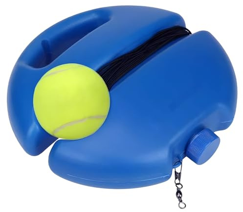 Chewtoyo Tennis Trainer Rebound Ball with 3 Balls, Solo Practice Device, 2.2 mm Thickened Elastic Cord, Rubber Felt Ball, Water Weighted Base, Groove Design, Beginner Training Aids
