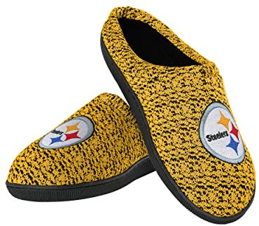 FOCO Herren NFL Logo Knit Cupsohle Kansas City Chiefs Hausschuhe aus Polyester, gestrickt, Cup-Sohle, Team-Farbe, 13-14