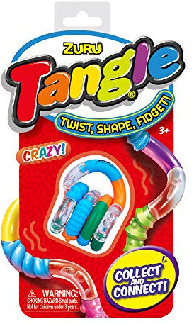 Tangle 29740 Classic and Crazy, sortiert, therapeutisches Spielzeug, ideal zum Stressabbau, fördert Koordination und Feinmotorik, beliebig drehbar