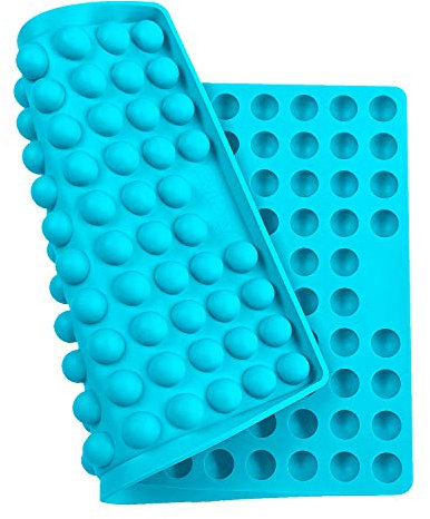 Collory® Backmatte Hundekekse für GROSSE HALBKUGEL (2cm Ø) Leckerlis, Silikon Backform, Backunterlage für Backblech, Diätmatte, Hitzebeständig, Lebensmittelecht & Bpa-frei