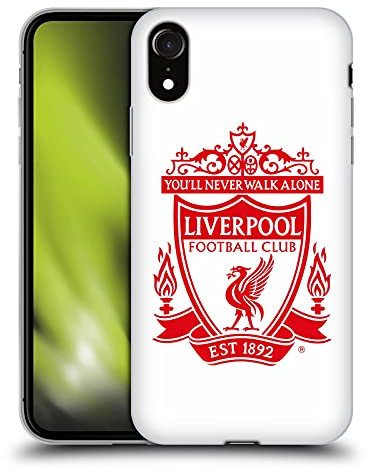 Head Case Designs Licenciado Oficialmente Liverpool Football Club Blanco 2 Cresta 1 Carcasa de Gel de Silicona Compatible con Apple iPhone XR