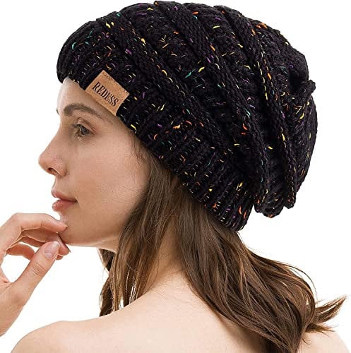 REDESS Slouchy Beanie Mütze für Herren und Damen Winter Warm Chunky Soft Oversized Zopfstrickmütze