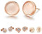 Kim Johanson Damen Ohrringe *15 Designs* aus Edelstahl in Roségold mit Zirkonia Steinchen oder Perlmutt besetzt inkl. Schmuckbeutel (Perle)