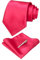 JEMYGINS Pink Krawatten und Einstecktuch Set für Herren seide Krawatte krawattenklammer Seidenkrawatten Hochzeit Schlips (4)