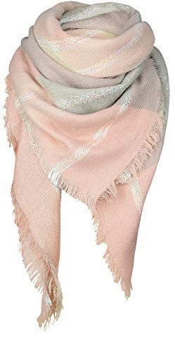 American Trends Sciarpa da donna Autunno Inverno Classica Nappa Plaid Sciarpa Calda Morbida - Rosa - Taglia unica