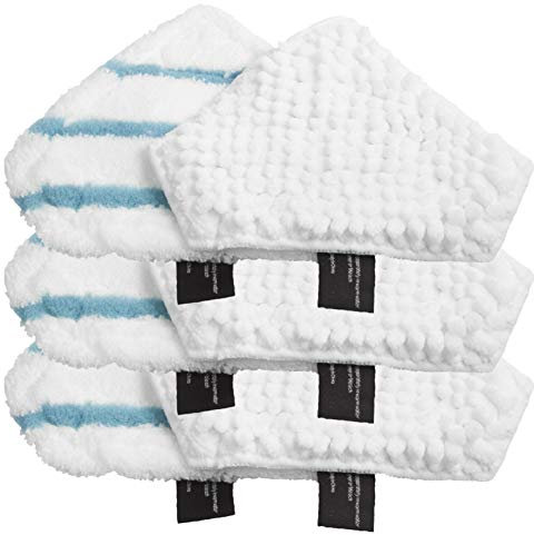 LTWHOME Replacement Microfiber Pads and Coral Pads Set Fit for BLACK+DECKER Steam Mop, Compare to SMP30, FSMP30, FSM1630, FSMH16151 (Pack of 6)