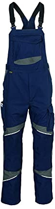 KÜBLER Workwear KÜBLER ACTIVIQ Cotton+ Arbeitslatzhose blau, Größe 50, Herren-Arbeitslatzhose aus verstärkter Baumwolle, robuste Arbeitslatzhose