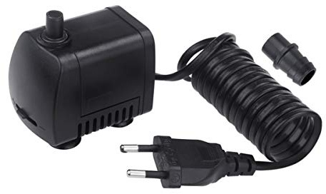 Besportble Tauchwasserpumpe FüR Aquarien Aquarium Wasserpumpe 400 L/H 7W Ac 220V Mit Eu-Stecker Einstellbarer Durchfluss FüR Teich Und Zimmerbrunnen Mit 4 SaugnäPfen